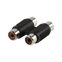 goobay adaptador de audio estereo 2xrca a 2xrca hembrahembra negro
