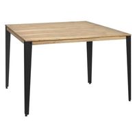 mesa lunds alta 80x160x110cm negra en madera maciza de pino acabado vintage estilo industrial box furniture