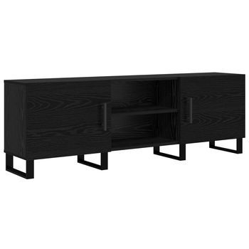 Gabinete De Tv 150 X 30 X 50 Cm Roble Negro Vidaxl
