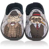 flossy pantuflas zapatilla de andar por casa - jabali y perro con sombrero para hombre