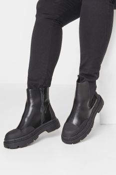 Botines Chelsea Negros Anchos