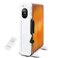 aigostar snug - radiador de aceite de 13 elementos 2500 w pantalla de control led temporizador de 24h mando a distancia 3 modos con funcion eco silencioso recomendado para estancias de 25 r