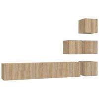 mueble de pared para tv  mueble de salon  gabinete de tv madera contrachapada color roble sonoma