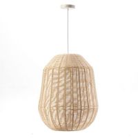 lampara de techo de cuerda natural crema 48 cm e27 els banys