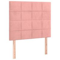 cabecero cama mueble de dormitorio con luces led terciopelo 90 x 5 x 118128 cm rosa m020002788