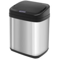 cubo de basura 33x25x425 cm plata