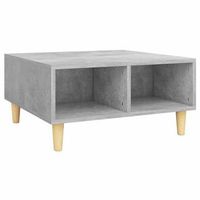 mesa de centro madera contrachapada gris hormigon 60x60x30 cm vidaxl