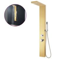 sistema de panel de ducha acero inoxidable 201 dorado vidaxl