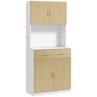 alacena de cocina 80x40x180 cm madera natural