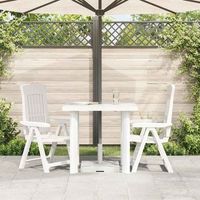 mesa de jardin  mesa de exterior de plastico blanco 80x75x72 cm