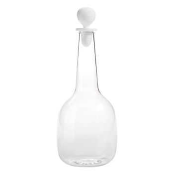 Botella zafferano en vidrio borosilicato blanco hecha a mano