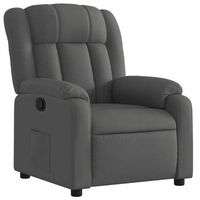 sillon reclinable de tela gris oscuro vidaxl