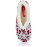 nortenas pantuflas zapatilla de casa forrada para mujer