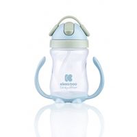 vasito para bebes con pajita 300ml azul