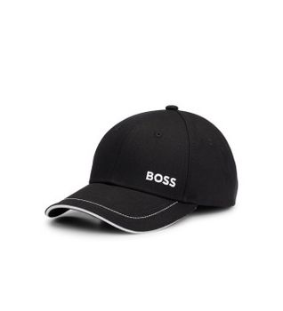 BOSS para hombre. 50492716 Gorra Detalle negro (OSFA), Casual, Algodón