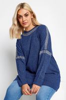 yours jersey azul con tachuelas mujer curvy y tallas grandes yours