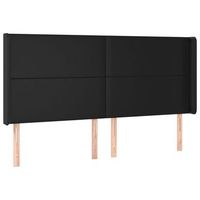 cabecero con orejas de cuero sintetico negro 163x16x118128 cm vidaxl