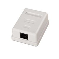 roseta de superficie aisens a138-0296 cat5e 1 toma rj45 utp blanco