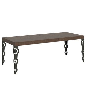 Mesa Extensible Karamay Premium 160/420x90 Cm Patas Nogal Antracita