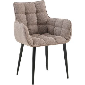 Silla De Comedor Tirana De Tela Marrón Tierra 59x62x87 Cm Clp