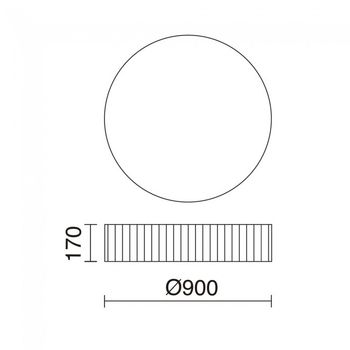 Plafón de techo led vorada (29w)