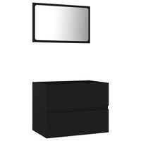 juego de muebles de bano 2 pzas madera contrachapada negro vidaxl