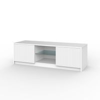 mueble de tv en melamina y mdf blanco