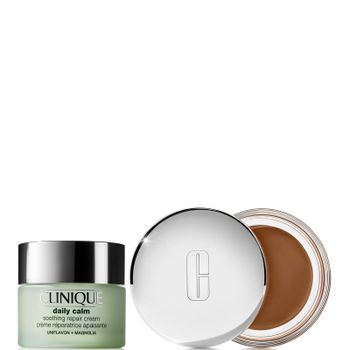 Clinique Daily Calm™ Soothing Cream and Foundation Makeup Balm Bundle (Various Shades) - Deep 1