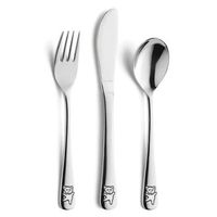 set 3 cubiertos acero inox 2mm amefa bear - acero