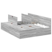 cama con almacenamiento con puerta gris sonoma 140 x 200 cm vidaxl