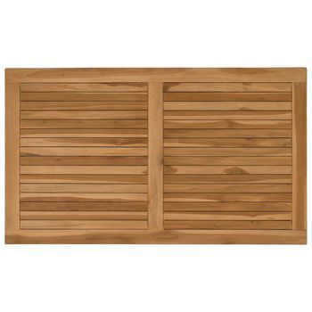 Encimera Rectangular Madera De Teca Maciza Natural Vidaxl