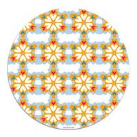 alfombra vinilica azul 150x150cm agatha hidraulico flores caleidoscopio