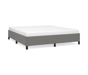 Estructura de cama tela gris oscuro 180x200 cm
