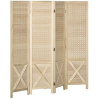 biombo 152x17x1445 cm madera natural