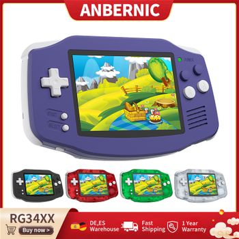 Consola de Juegos Retro Portátil Anbernic RG 34XX, Pantalla IPS de 3.4”, Linux de 64 bits, 3500mAh, Compatible con Reproducción en Streaming WIFI