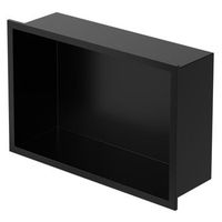 nicho de ducha 30x20 cm acero inoxidable negro luxebath