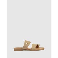 kamome trends sandalias sandalia de dedo lisa beig para mujer