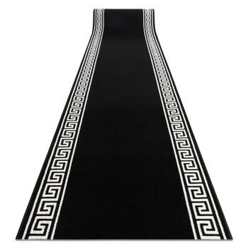 Alfombra De Pasillo Bcf Morad Grek Griego Negro 120 Cm 120x1100 Cm