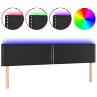 cabecero accesorio para dormir dormitorio mueble led 200 x 5 x 7888 cm negro sintetico tdl0200628