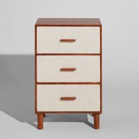 mueble de almacenaje pequeno de 3 cajones bicolor