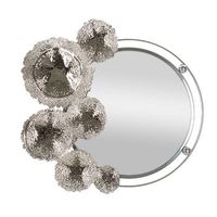 espejo de pared de metal plateado cm 85x7x806
