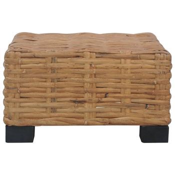 Mesa De Centro 47x47x28 Cm Ratán - Marrón