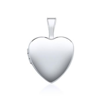Relicario corazón grabable oro blanco 14 quilates