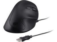 raton - isy iem-2000 ergonomico 5 botones con cable sensor optico hasta 3200 dpi negro