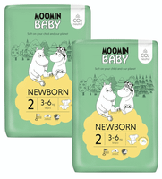 moomin baby panales talla 2 3-6 kg 2x56 uds
