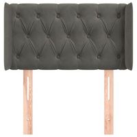 cabecero cama mueble de dormitorio de terciopelo oscuro 83 x 16 x 7888 cm gris m020008276
