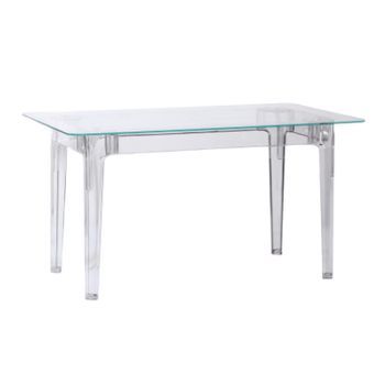 Mesa Ghost Rectangular De 140cm 140x80x74cm - Transparente
