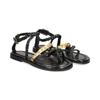 as98 sandalias planas mujer - negro talla 40