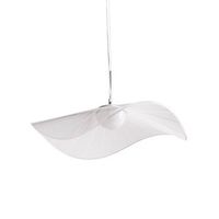 lampara colgante led iluminacion pantalla acrilica metal bombilla abierta blanco loire
