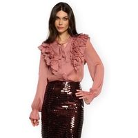 minueto blusa ninetta shirt - dark pink para mujer